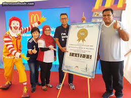 Apparently, procter & gamble organised the event however, do the feats listed in the malaysia book of records (mbr) represent real achievements? Mcdonald S Malaysia Sets New Malaysia Book Of Records
