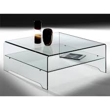Coffee table made in 12 mm thick curved glass 146 pacific compagnie. Transparent Curved Glass Coffee Table With Shelf Amarina 100 Cm