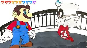 Check spelling or type a new query. Speed Drawing Super Mario Odyssey Mario Cappy Drawing Coloring Pages Videos For Kids Youtube