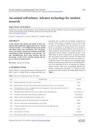 Maybe you would like to learn more about one of these? Pdf An Animal Cell Culture Advance Technology For Modern Research