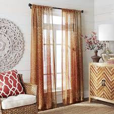 Autumn Leaves Sheer Curtain Curtains Bohemian Living Room Sheer Curtain