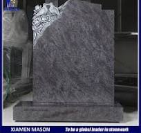 Wholesale Bespoke Hand Carved Headstone in Bahama Blue ...