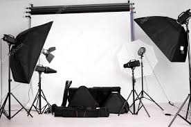 Photo Studio With Lighting Equipment Stock Photo C Belchonock 100927450