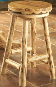 Pine Log Fixed Barstools Rustic Log Furniture Rustic Furniture Diy Rustic Furniture