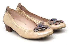 Details About Hispanitas Womens Eu Size 39 Gold Leather Dolly Shoes