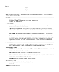 Free 7 Nursing Resume Objective Templates In Pdf