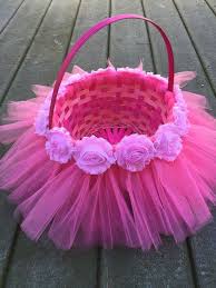 Easter Basket Pink Tutu Easter Basket Pink Tulle Basket Flower Girl Tutu Basket Flower Girl Basket Wedding Basket Easter Tutu Tutu Easter Basket Pink Easter Basket Pink Easter