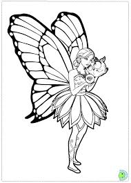 Collection of barbie coloring pages (30) fairy barbie coloring page printable easy barbie colouring pages Barbie Mariposa And The Fairy Princess Coloring Page Dinokids Org