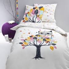 Housse De Couette Reversible Coton Chouette 3 Suisses Housse De Couette Idees De Lit Literie En Lin