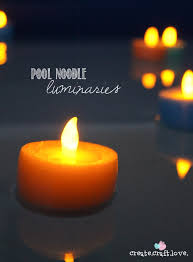Pool Noodle Luminaries For Summer Craft Tutorial
