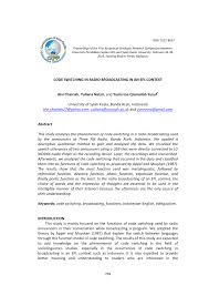 Live malaysia radio stations online. Pdf Code Switching In Radio Broadcasting In An Efl Context