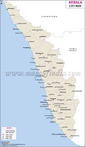 Lightning incidence map of kerala. Cities In Kerala Kerala City Map