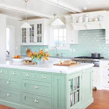 Surf Glass Subway Tile Kitchen Colour Schemes Kitchen Design Painted Kitchen Island