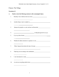 Noun Clause Adjective Clause Adverbial Clause Exercises Exercise