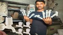very cool process of bathroom plastic water tap made in factory with  injection molding machine