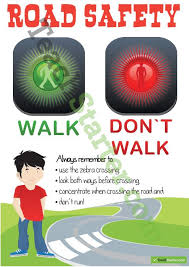 This lovely set of display posters can be used to show your students how to cross the road safely. Easy Poster On Road Safety Novocom Top