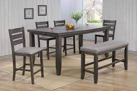 From the proud french leg design to the unique one of a kind rubbed finish this set is a flawless balance of warmth and elegance. Modern Gray Dining Table Set Off 52