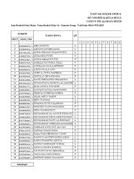 Selamat berjumpa kembali sahabat guru indonesia. Absen Siswa Pdf