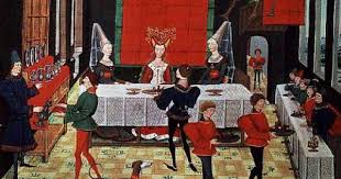 Loyset Liedet Ms 5073 F 140v The Marriage Of Renaud Of Montauban And Clarisse Fine Art Copy Medieval Art Medieval Banquet Art