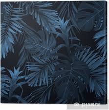 Fresh hawaiian flowers with free 2 day fed ex delivery to the continental us! Exotic Tropical Vrctor Background With Hawaiian Plants And Flowers Seamless Indigo Tropical Pattern With Monstera And Sabal Palm Leaves Guzmania Flowers Canvas Print Pixers We Live To Change