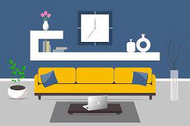 Living Room Design Flat Style Vector Illustration Interior Design Illustration Interior Illustration Room Vector