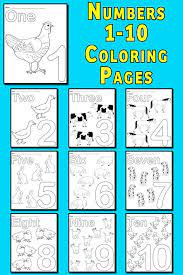 The number is a concept that must be taught. Printable Animal Number Coloring Pages Numbers 1 10 Supplyme