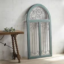 Antiqued Arch Wall Decor Blue Arched Wall Decor Iron Wall Decor Decor
