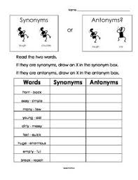 Synonyms Antonyms Sort Checklist Synonyms And Antonyms Antonyms Speech Therapy Activities