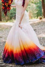 Im Not Really One To Pin Wedding Dresses But This One Is Stunning Dip Dyed Wedding Dress Imgur Dye Wedding Dress Dip Dye Wedding Dress Wedding Dresses