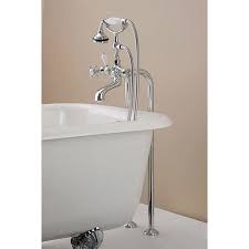 Supported by clawfoot tub feet, skip the hassles of a complex floor or wall fittings with the freestanding installation of the tub. 10 Easy Pieces Freestanding Bathtub Fillers Remodelista Clawfoot Tub Freestanding Tub Faucet Tub Faucet