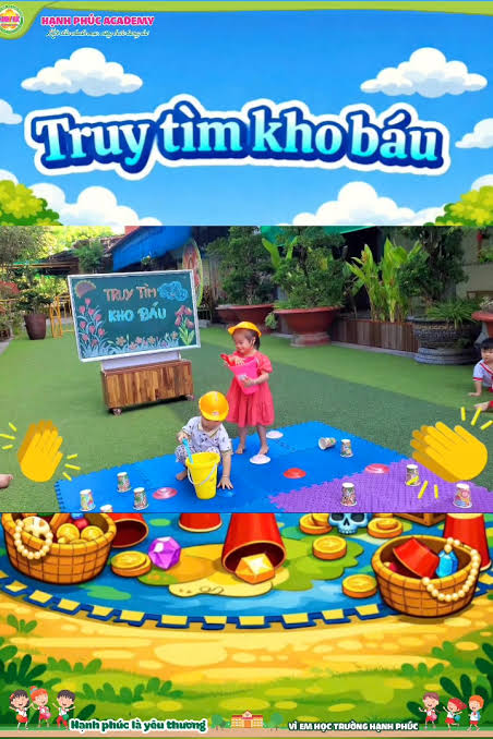 🗺️🔎 TRUY TÌM KHO BÁU 🔎🗺️ 🌱Các bạn nhỏ cùng nhau bước vào một cuộc phiêu lưu truy tìm kho báu thật thú vị! 🥰✨ 🌱Với những chiếc giỏ nhỏ xinh trên