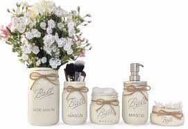 Toilet, sink, and tub are important items. Buy Farmhouse Bathroom Decor Rustic Mason Jar Bathroom Set Country Bathroom Decor Country Creme In Cheap Price On Alibaba Com