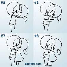 Menggambar juga bisa meningkatkan ketelitian dan kesabaran. Cara Menggambar Kartun Chibi Couple Berpelukan Step By Step