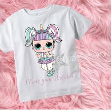 Unicorn T Shirt Lol Dolls Doll Party Kids Outfits