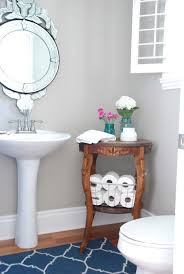 Half Bathroom Ideas A Half Bathroom Is Small Yet That Doesn T Suggest It Is Excused From A Couple Of Bathroom Table Small Bathroom Table Powder Room Storage