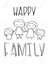 All the best dad drawing 40+ collected on this page. Happy Family Coloring Illustration Smiling Family Card For Royalty Free Cliparts Vectors And Stock Illustration Image 105785305