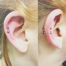 Absolute Guide On Double Helix Piercing Should You Go For It Procedure Video Guide Ho Double Helix Piercing Helix Piercing Double Cartilage Piercing