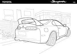 Fast and furious coloring pages nissan gtr r35. Jnkdesignworks Supra Sketch For Toyota Coloring Book
