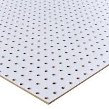 48 In H X 24 In W White Pegboard 109099 The Home Depot White Pegboard Peg Board Diy Home Decor Projects