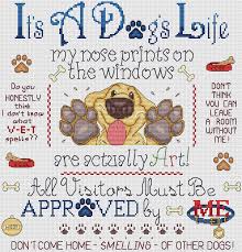 Its A Dogs Life Cross Stitch Chart