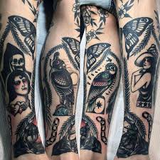 Black And Gray Traditional Tattoo Sleeve Male Full Sleeve Jet Black Traditional American Tattoo Black Sleeve Tattoo Traditional Tattoo Full Sleeve Tattoos