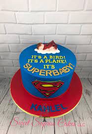 Superman Superbaby Baby Shower Cake Edible Fabric Baby Cape Custom Cakes Superbaby Baby Shower Baby Shower Cakes
