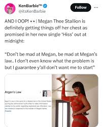 Megan thee Stallion references Megans Law in snippet of new song HISS :  rpopculturechat