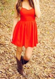 Red Dress And Cowboy Boots Dresses With Cowboy Boots Summer Dress Outfits Cute Red Dresses