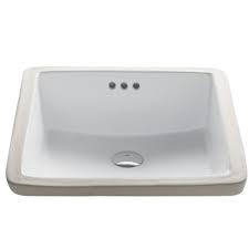 How to install undermount bathroom sink. Square Undermount 17 Ceramic Bathroom Sink In White