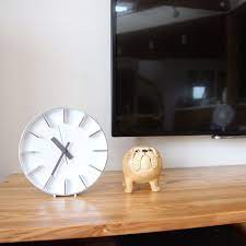 リビング レムノス時計 リサラーソン 注文住宅 わんこと暮らす家 などのインテリア実例 2016 07 02 11 10 09 roomclip ルームクリップ インテリア 置き時計 インテリア インテリア 実例