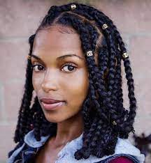 Medium Length Thick Box Braids Hair Styles Box Braids Styling Box Braids Hairstyles