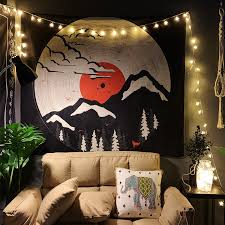 Do you have an aesthetic room. Sounds Of The Mountains Tapestry Aesthetic Room Decor Wall Decoration Hanging Room Accessories Tapestry Wall Hanging Shopee Philippines