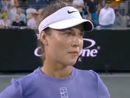 Anna Kalinskaya celebrates a breakthrough win against Madison Keys in  Charleston