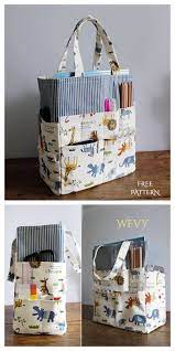 Diy Fabric Crafter Organizer Bag Free Sewing Patterns Fabric Art Diy Diy Bags Patterns Fabric Sewing Patterns Patchwork Bags